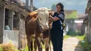 <p>&ldquo;La Vache #harvestmoonlife,&rdquo; tulis Chef Renatta dalam keterangan foto di postingan akun Instagramnya. Postingan itu mendapat banyak komentar dari netizen. Tak sedikit dari mereka yang memuji penampilan Chef Renatta. (Instagram/renattamoeloek)</p>