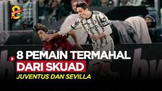 Berita Motion grafis deretan pemain dengan nilai pasar termahal dari skuad Sevilla dan Juventus yang akan bertemu di leg kedua Liga Europa.