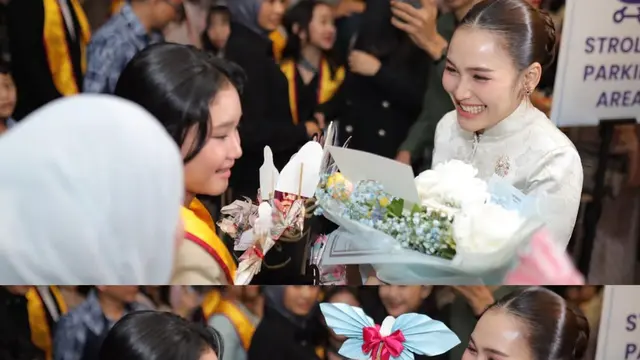 Ayu Ting Ting saat Hadir Wisuda Bilqis yang Lulus SD. [@ayutingting92]