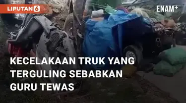 Kecelakaan melibatkan truk Mitsubishi dan 5 mobil serta sepeda motor. Diduga truk mengalami rem blong dan menabrak mobil yang melintas dari arah berlawanan