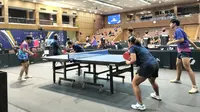 Sebanyak 115 atlet tenis meja dari enam negara Asia ambil bagian dalam ajang 2nd STIGA Table Tennis ASEAN Club Championship 2026 yang berlangsung di Graha Sanusi Universitas Padjadjaran, Bandung, pada 11-13 Juni 2026. (Bola.com/Erwin Snaz)
