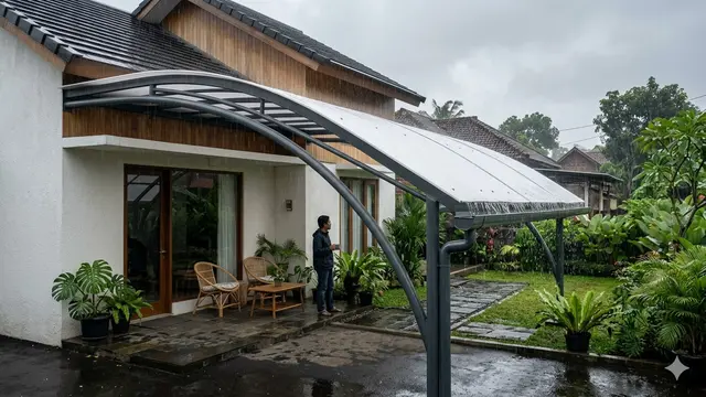 Desain Kanopi Teras Alderon (Foto: Gemini AI)