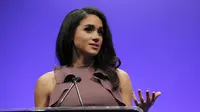 Wanita bernama lengkap Rachel Meghan Markle itu merupakan seorang aktris Amerika Serikat. Meghan Markle dikenal sebagai Rachel Zane dalam serial televisi AS berjudul ‘Suits’.  (Photo by Chris Pizzello/Invision/AP, File)