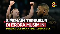 Berita Motion grafis delapan pemain tersubur dengan jumlah gol dan assist terbanyak di kompetisi Eropa musim 2022/2023 sejauh ini. Berikut daftarnya.