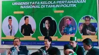 Diskusi 'Dialog Hankam: Urgensi Tata Kelola Pertahanan Nasional di Tahun Politik' yang digelar oleh PB HMI. (Istimewa)