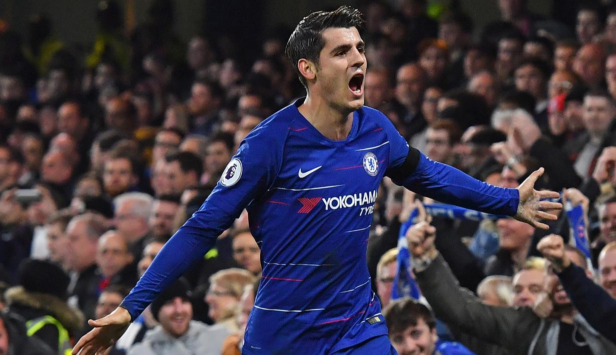 4. Alvaro Morata (56 juta euro) - Striker asal Spanyol ini akhirnya dilepas Chelsea kembali menjual pemainnya ke Atletico Madrid pada awal Juli 2020. Alvaro Morata dilego Chelsea dengan harga transfer 56 juta euro. (AFP/Ben Stansall)