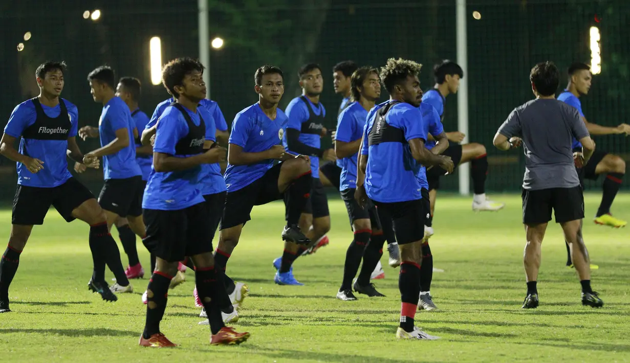 Timnas Indonesia proyeksi SEA Games 2021 bakal melakukan laga uji coba melawan Tira Persikabo, Rabu (3/3/2021). (Foto: Bola.com/M Iqbal Ichsan)