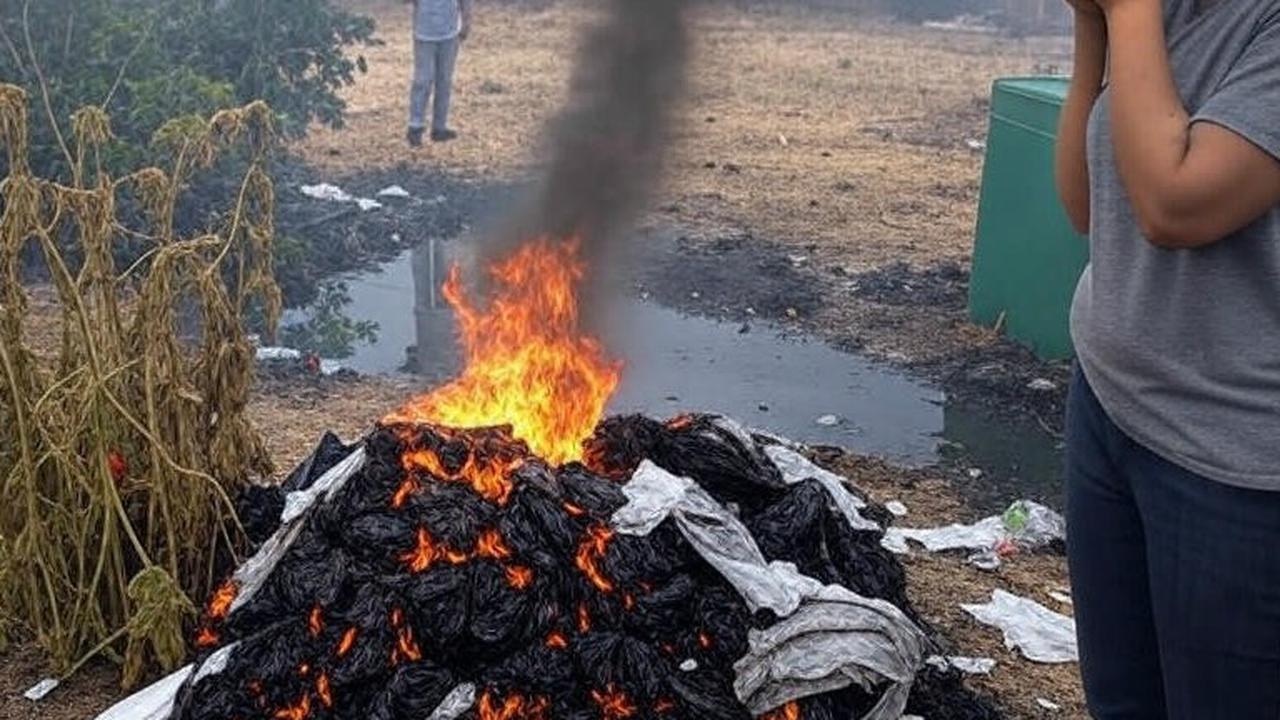 Ilustrasi Bakar Sampah Sembarangan