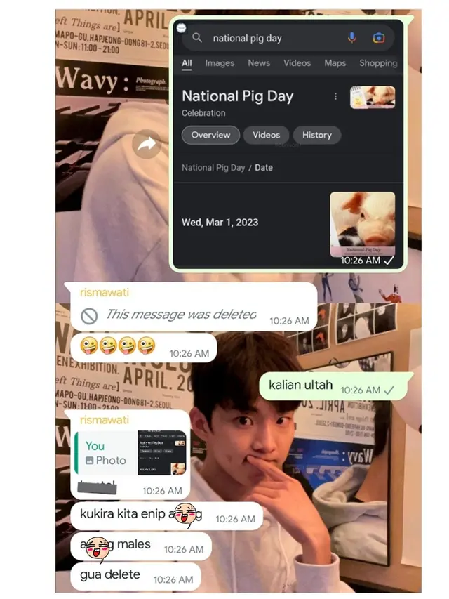 6 Chat National Pig Day ke Teman Ini Kocak, Ujungnya Bikin Emosi