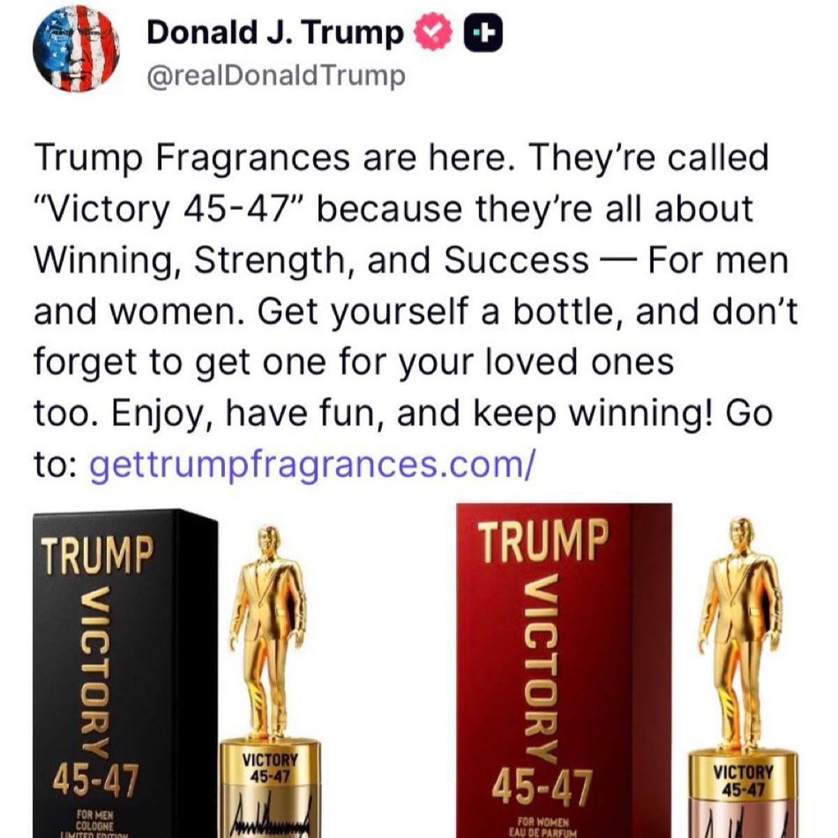trump jualan parfum