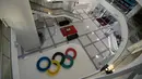 Tampilan interior Pusat Olahraga Olimpiade yang dipilih untuk menjadi markas tim nasional sepak bola Panama pada Piala Dunia 2018 di Saransk, Rusia, Kamis (3/5). (Mladen ANTONOV / AFP)