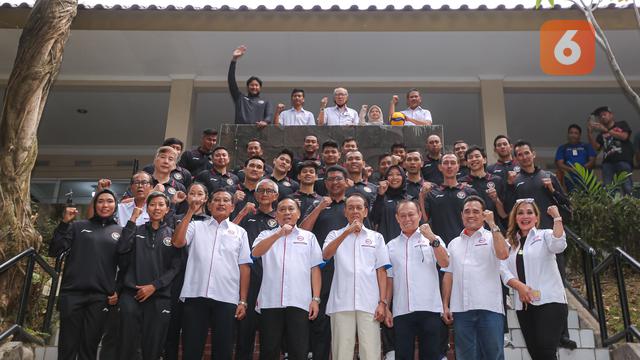 Foto: PBVSI Lepas Timnas Bola Voli Indonesia untuk Asian Games 2022 Hangzhou, Nanda dkk Diberi Target 6 Besar