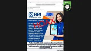 Cek Fakta: Hoaks Link Pendaftaran Undian Berhadiah Bank BRI