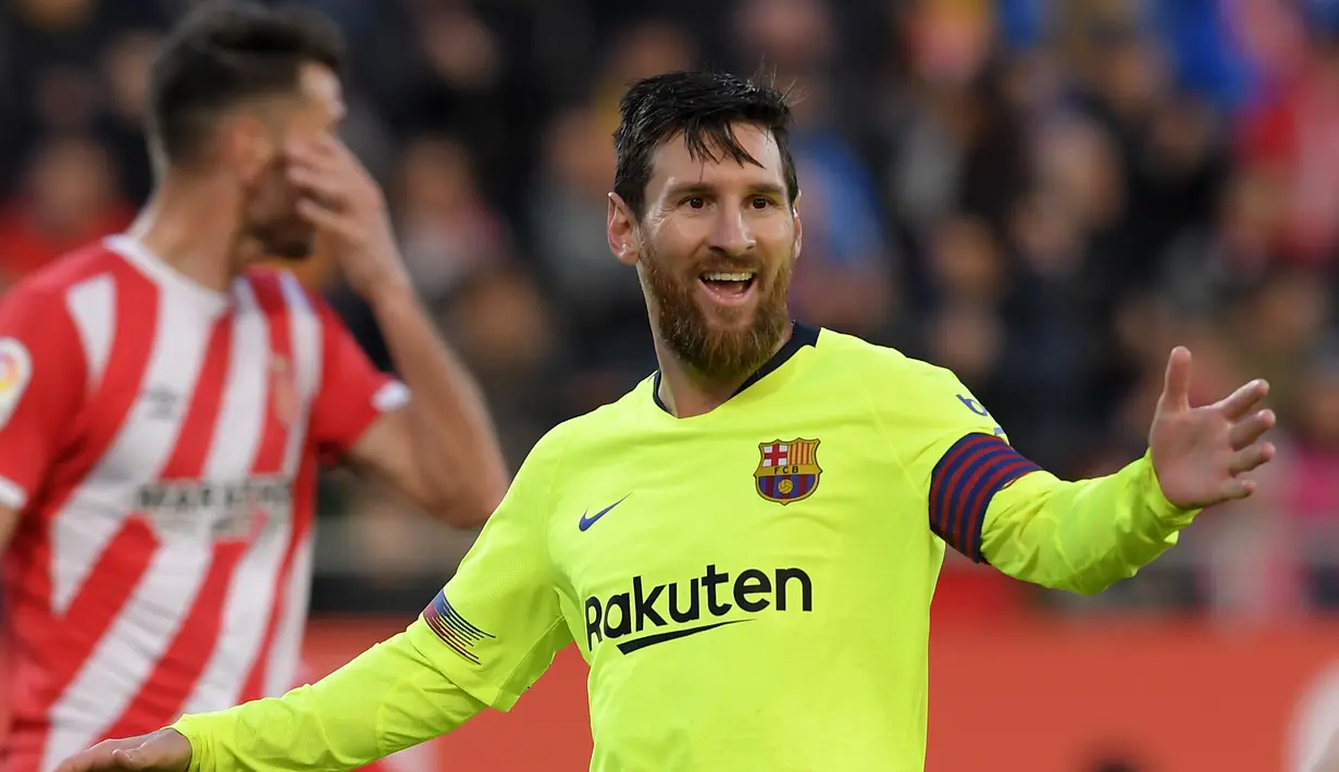 1. Lionel Messi (Barcelona) - 19 gol dan 10 assist (AFP/Lluis Gene)