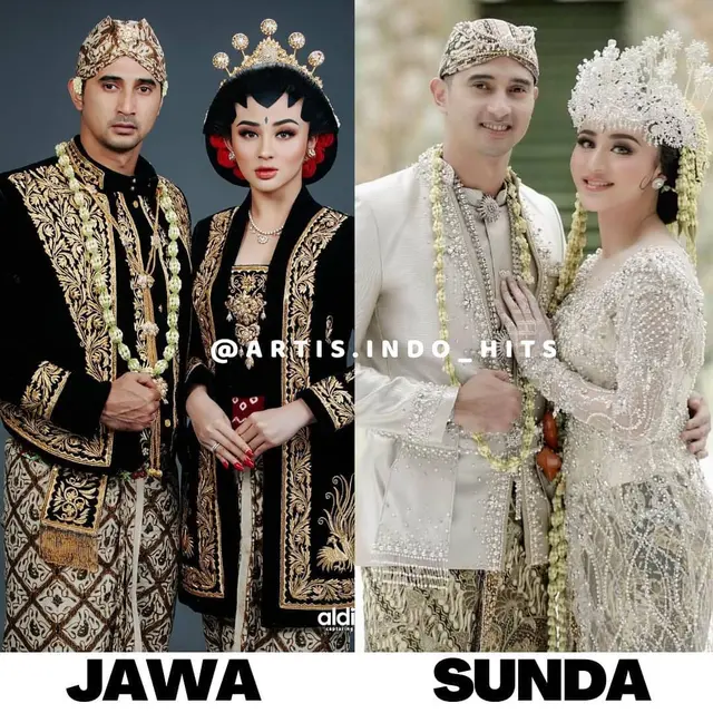 7 Potret Ali Syakieb dan Margin Wieheerm dalam Busana Adat Jawa