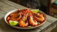 Cara Membuat Udang Saus Padang ala Restoran Seafood, Pedas Gurih Anti Alot