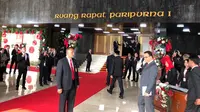 Gubernur DKI Jakarta Anies Baswedan saat hadir di Sidang Tahunan, Jumat 16 Agustus 2019. (Liputan6.com/Delvira Chaerani Hutabarat)