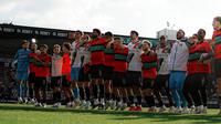 Calvin Verdonk (ketiga dari kanan) merayakan kemenangan NEC Nijmegen atas Excelsior di pekan pertama Eredivisie 2025/2026. (Dok. NEC Nijmegen).