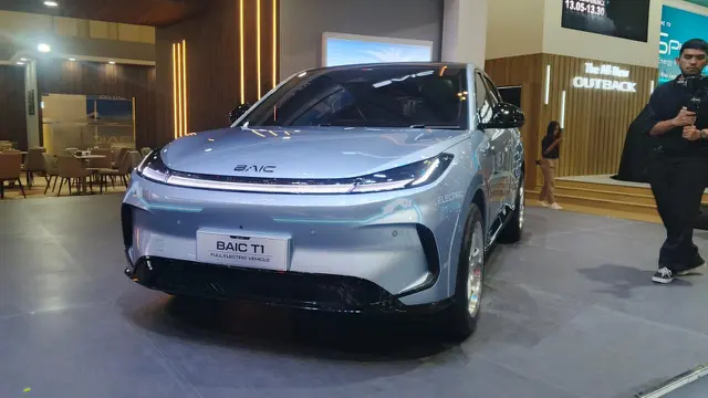BAIC resmi melepas BEV pertamanya, BAIC T1, dengan garansi baterai 8 tahun dan beragam penawaran menarik selama GIIAS 2026. (Liputan6.com/Ridwan)