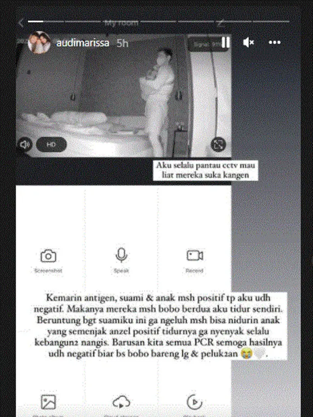 Audi Marissa umumkan dirinya telah negatif Covid-19, namun suami dan juga anaknya masih positif