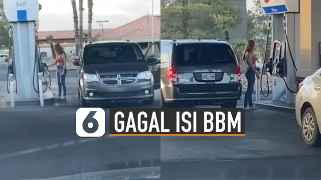 Mengisi BBM di Pom tanpa petugas memang harus teliti. Kalau tidak akan jadi seperti pengemudi mobil yang satu ini.