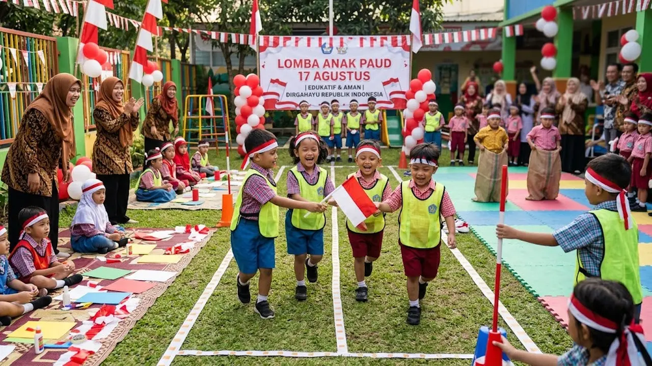 Ide Lomba Anak PAUD 17 Agustus yang Edukatif dan Aman /AI Generated