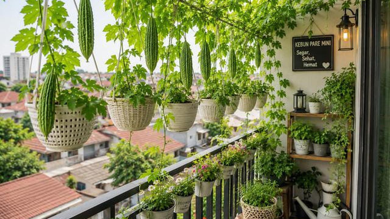 7 Inspirasi Kebun Pare Mini di Balkon Rumah yang Produktif dan Hemat Tempat