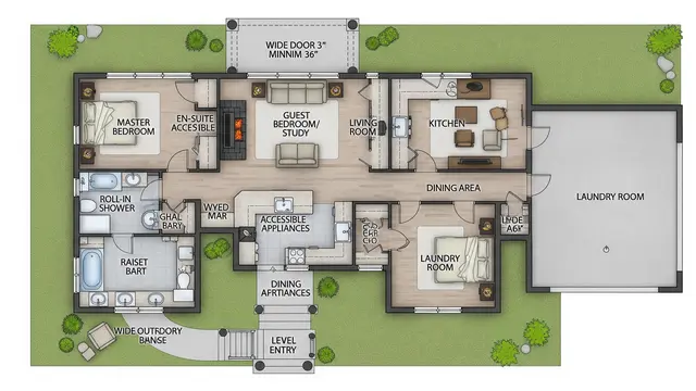 Layout Rumah Kecil yang Fungsional untuk Lansia Hidup Berdua/Gemini AI