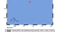 Gempa bumi mengguncang wilayah Samudera Hindia Selatan Jawa, Trenggalek, Jawa Timur, Selasa dinihari, (28/5/2024). (BMKG).