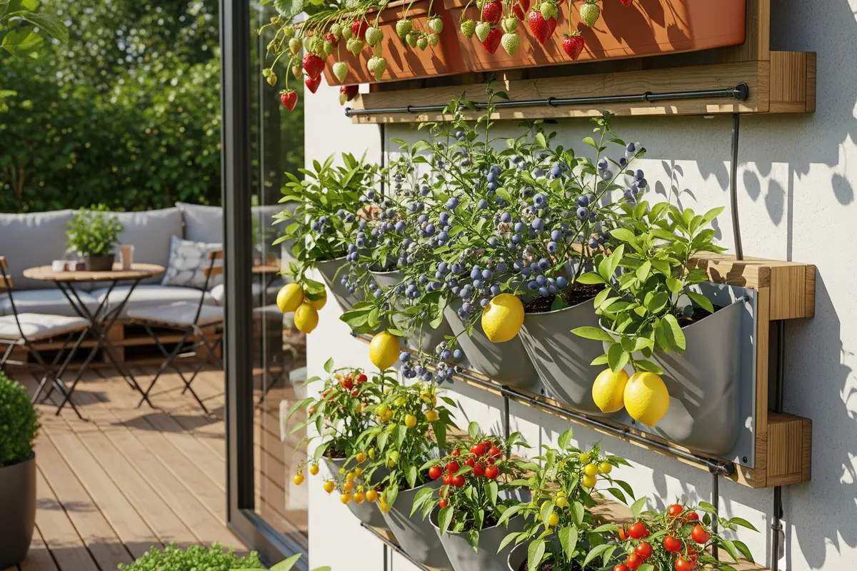 Kebun Buah Vertikal di Rumah (Image by Gemini AI)