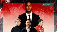 Timnas Indonesia - Patrick Kluivert, Denny Landzaat, Alex Pastoor, Gerald Vanenburg (Bola.com/Adreanus Titus)