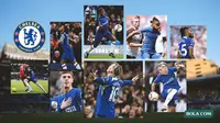 Kolase - Aksi-Aksi Pemain Chelsea (Bola.com/Adreanus Titus)