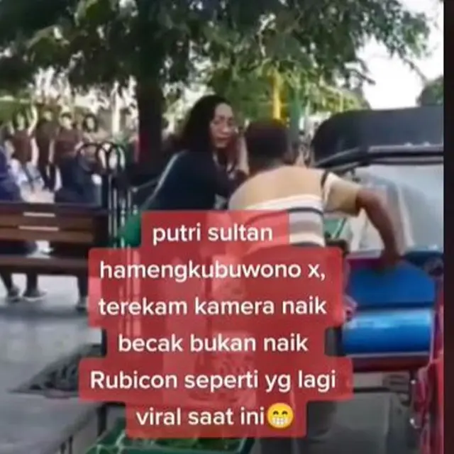 Warganet Bandingkan Mario Dandy Naik Rubicon dengan Putri Sultan dan Gubernur Yogya yang Naik Becak