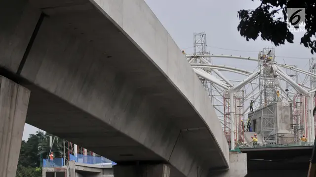 Memantau Progres Pembangunan Stasiun LRT Kelapa Gading-Velodrome