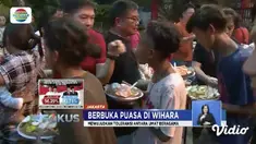 Wihara Dharma Bhakti menggelar buka puasa gratis dengan menyiapkan 300 porsi makanan.