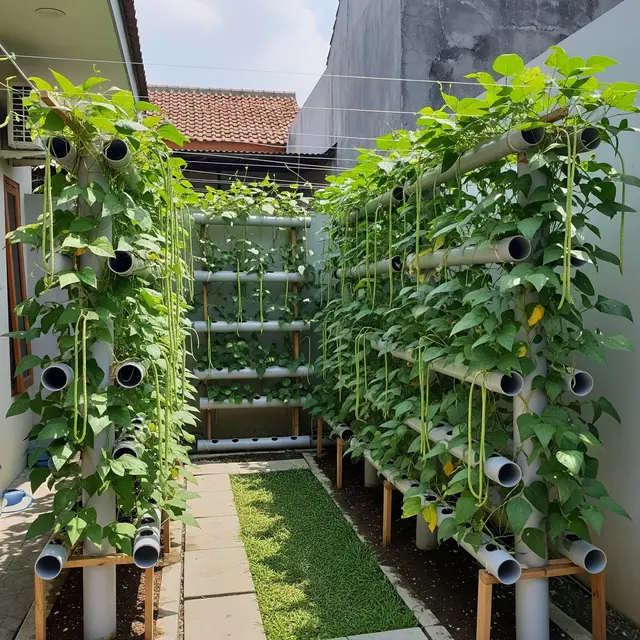 Kebun Kacang Panjang Bertingkat