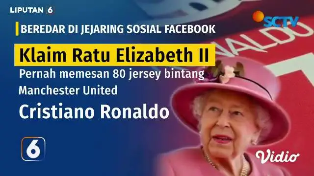 Menyusul wafatnya Ratu Elizabeth II, di media sosial sempat beredar kabar mendiang Ratu Elizabeth pernah memesan puluhan jersey bintang Manchester United, Cristiano Ronaldo. Benarkah demikian? Simak, Cek Fakta Liputan6.com berikut ini.