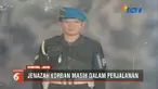 Jenazah perwira berpangkat kapten yang jadi korban kebakaran rumah dinas masih dikirim ke rumah duka di Rancaekek, Bandung.