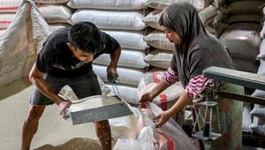 Sebelumnya, Kepala Badan Pangan Nasional (Bapanas) Arief Prasetya Hadi usai rapat dengar pendapat (RDP) bersama Komisi IV DPR RI, Senin (7/7/2025) mengungkap telah memiliki strategi jitu untuk menurunkan harga beras yang sempat melonjak dalam beberapa waktu terakhir. (BAY ISMOYO/AFP)