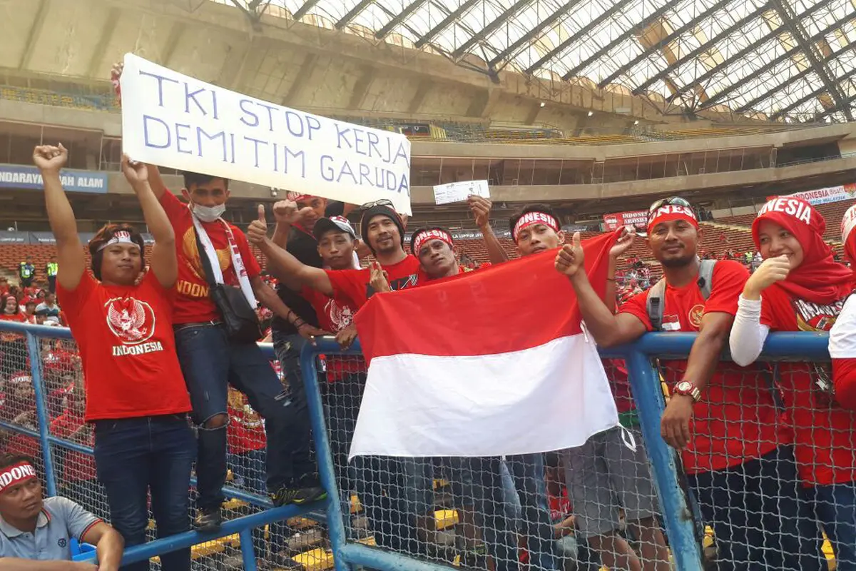 SEA Games 2017, Suporter Indonesia, TKI Indonesia, Bola.com