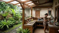 6 Contoh Dapur Terbuka Ukuran Kecil yang Nyaman Dipakai Memasak saat Musim Hujan