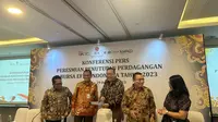 Konferensi pers peresmian penutupan perdagangan BEI Tahun 2023, Jumat (29/12/2023). (Foto: Liputan6.com/Elga N)