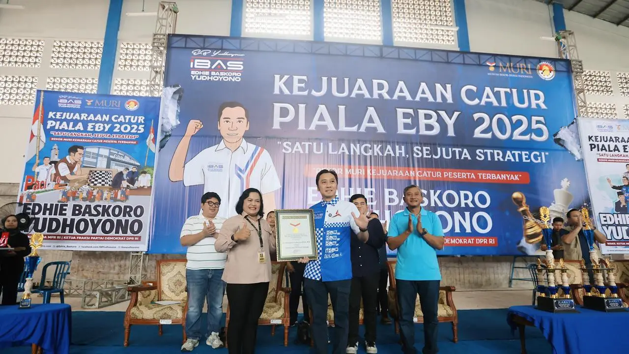 Wakil Ketua MPR RI Edhie Baskoro Yudhoyono alias Ibas menggelar kejuaraan Catur Piala EBY 2025 (Istimewa)
