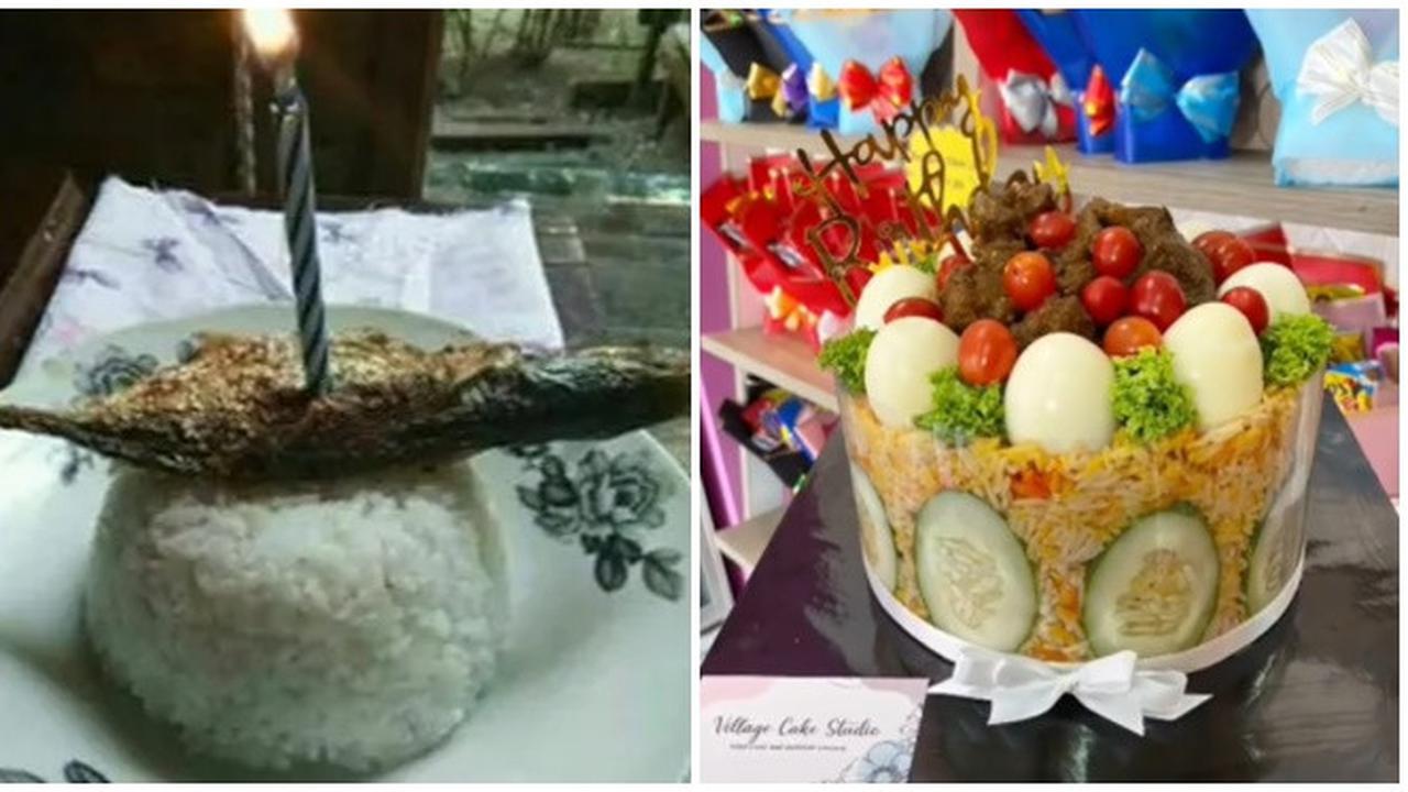 Kreatif, 6 Potret Kue Ulang Tahun Ini Terbuat dari Nasi