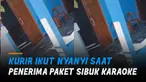 Para kurir paket kerap bertemu pelanggan dengan tingkah unik yang beragam, seperti kurir berikut.