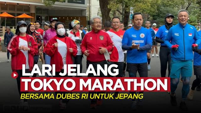 Berita video momen Duta Besar Republik Indonesia untuk Jepang, Heri Akhmadi, berlari bersama 84 peserta Tokyo Marathon asal Indonesia pada Jumat (3/3/2023).