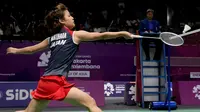Tim bulutangkis putri Jepang meraih medali emas Asian Games 2018 setelah mengalahkan (INASGOC/Hadi Abdullah)