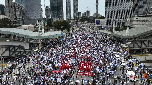 Protes PM Benjamin Netanyahu, Ribuan Warga Israel Unjuk Rasa Penuhi Jalan Tel Aviv