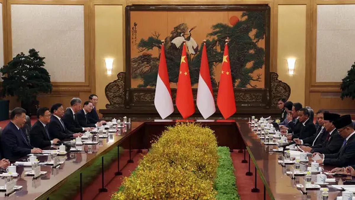 Kedatangan Presiden RI Prabowo Subianto Disambut Hangat Presiden China Xi Jinping