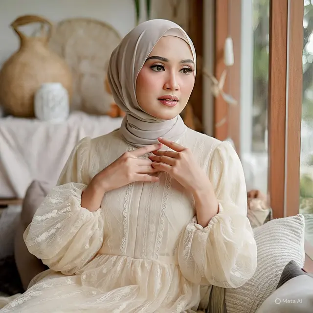 Model Bridesmaid Hijab Brokat